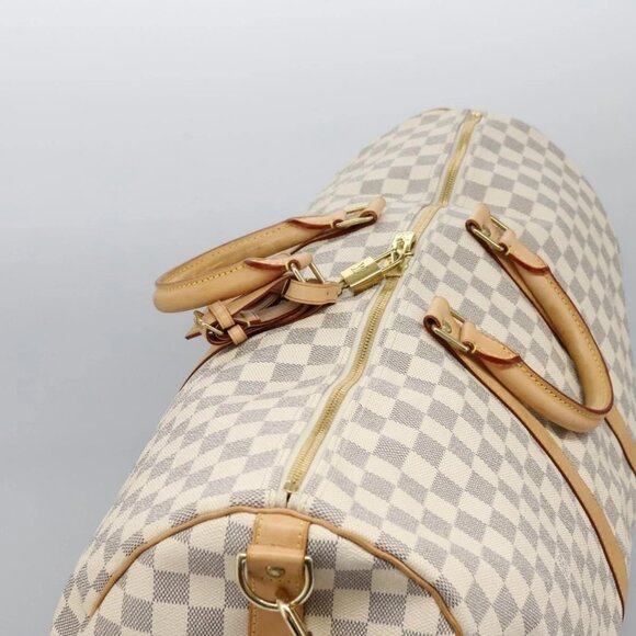 LOUIS VUITTON Damier Azur Keepall Bandouliere 55 Boston Bag N41429 Auth BD1851AV - Picture 11 of 16
